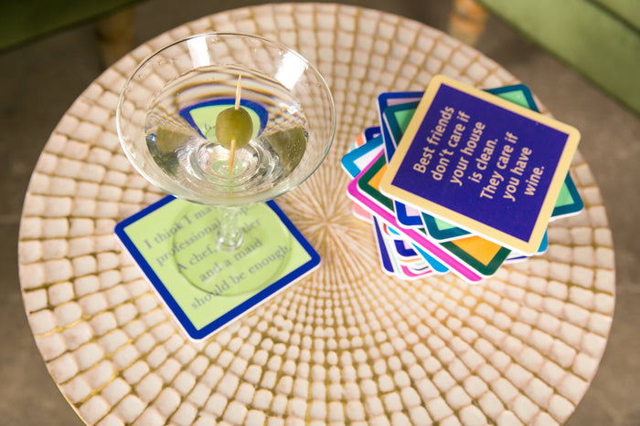 Drinks on Me Coaster: Dog Allergic - Pine & Moss