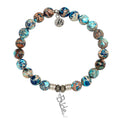 Earth Jasper Stone Bracelet with Bride Sterling Silver Charm
