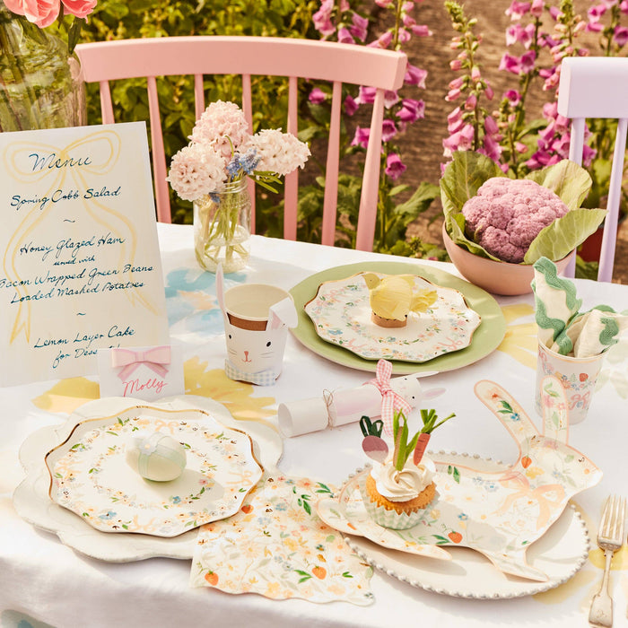 Elegant Floral Paper Dinner Plates