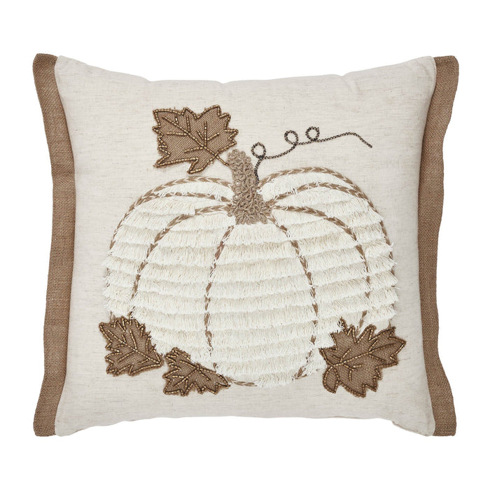 Embroidered Pumpkin Pillow 18" - Primitive Star Quilt Shop
