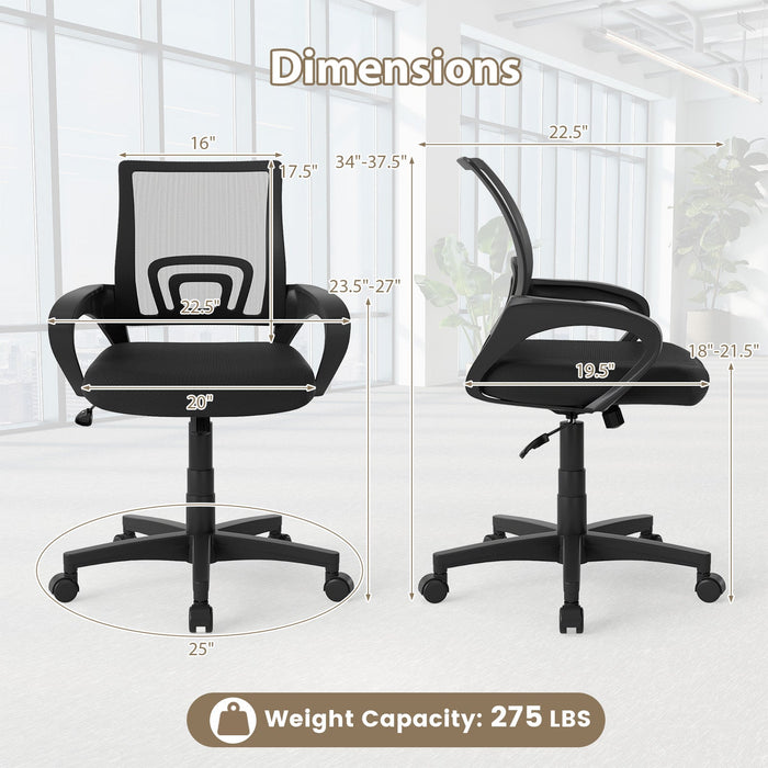 Ergonomic Mid-Back Mesh Office Chair with Lumbar Support