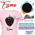 ESSMO™ Black Glitter Sparkle Heat Transfer Vinyl HTV DG01