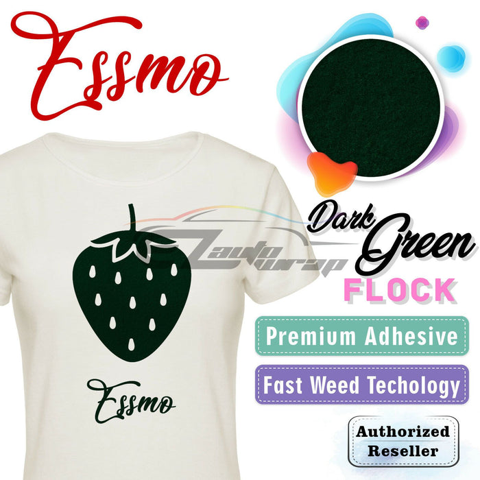 ESSMO™ Dark Green Flock Heat Transfer Vinyl HTV DF10