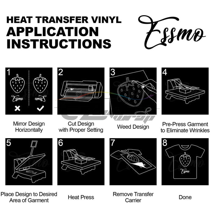 ESSMO™ Light Blue Chrome Heat Transfer Vinyl HTV DS20