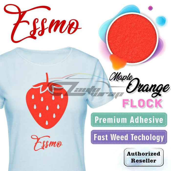 ESSMO™ Maple Orange Flock Heat Transfer Vinyl HTV DF05