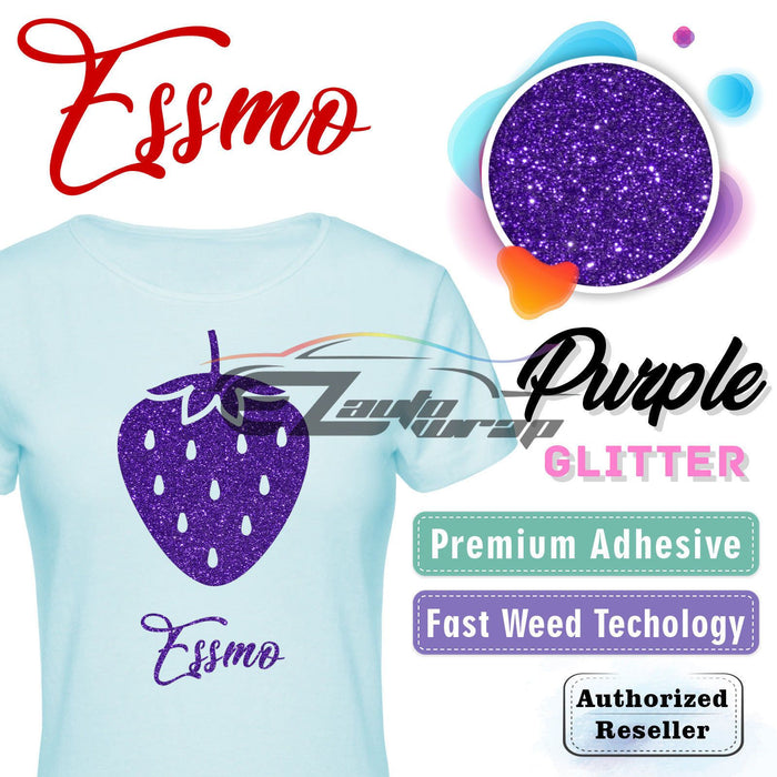 ESSMO™ Purple Glitter Sparkle Heat Transfer Vinyl HTV DG12