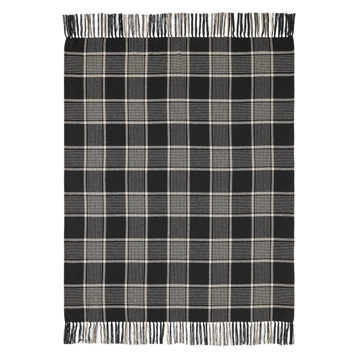 Eston Black Plaid Throw - Primitive Star Quilt Shop
