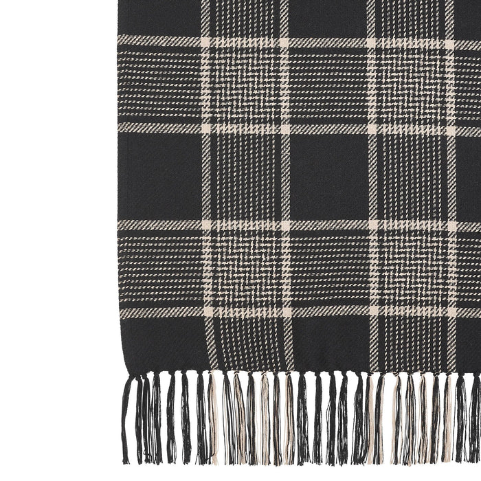 Eston Black Plaid Throw - Primitive Star Quilt Shop