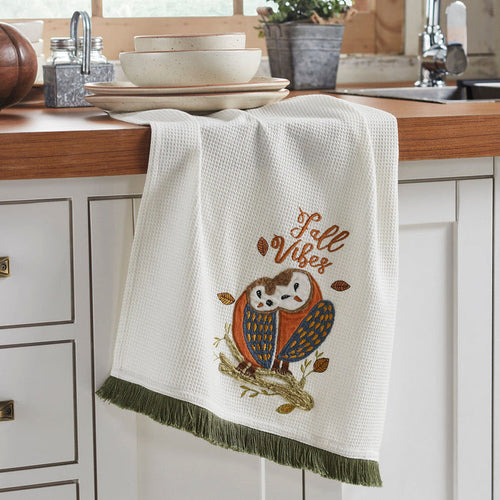 "Fall Vibes" Tea Towel - Primitive Star Quilt Shop
