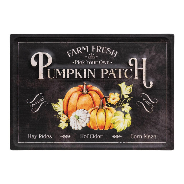 Farm Fresh Pumpkin Patch Embossed Metal Sign - Primitive Star Quilt Shop