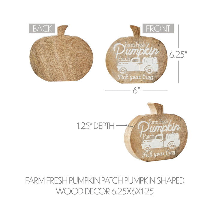 Farm Fresh Pumpkin Wood Decor - Primitive Star Quilt Shop