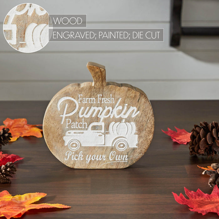 Farm Fresh Pumpkin Wood Decor - Primitive Star Quilt Shop