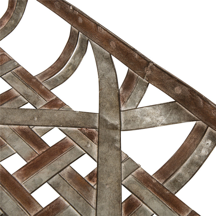 Farmhouse Oversized Galvanized Metal Wall Basket Set of 2