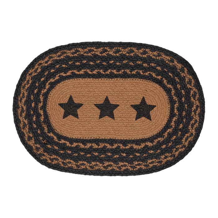 Farmhouse Star Braided Placemat 12x18" - Primitive Star Quilt Shop
