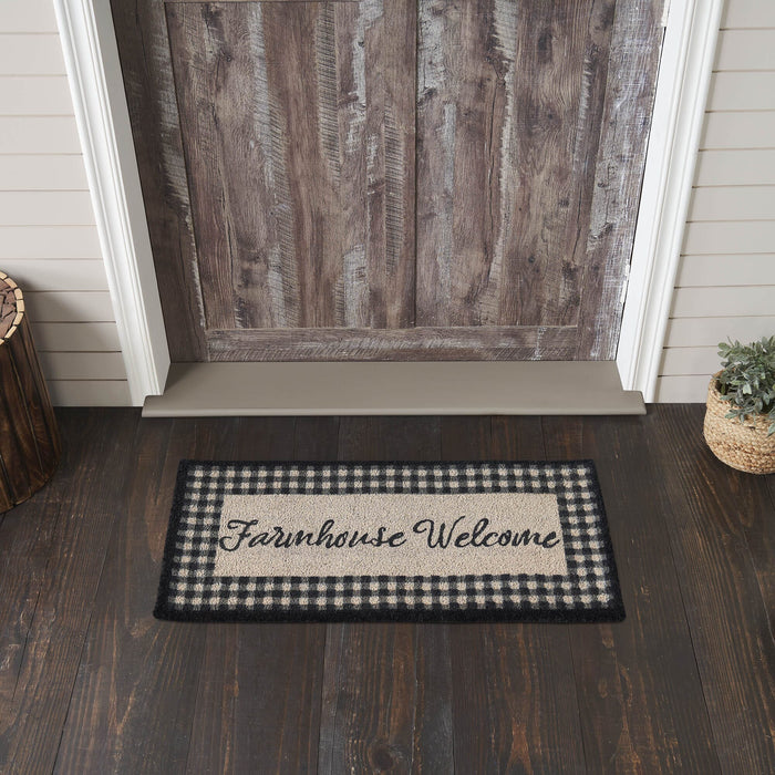 "Farmhouse Welcome" Coir Rectangle Rug 17x36" - Primitive Star Quilt Shop