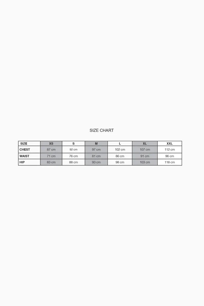 size chart of Finch Men's Shirt Sewing Pattern - Button-Up Shirt with Scoop Back Hem