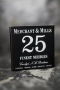 Merchant & Mills Finest Sewing Needles, assorted sizes with needle threader for versatile stitching