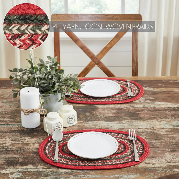 Forrester Indoor/Outdoor Braided Oval Placemat 10x15" - Primitive Star Quilt Shop