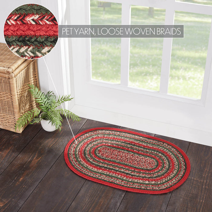 Forrester Indoor/Outdoor Oval Braided Rug 20x30" - Primitive Star Quilt Shop