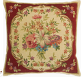 French Country Throw Pillow | Red, Belgium weave