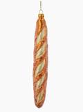 glass French baguette ornament, Paris bakery Christmas ornament, oversized baguette holiday décor