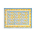 French Tablecloth Citron Bleu & Yellow