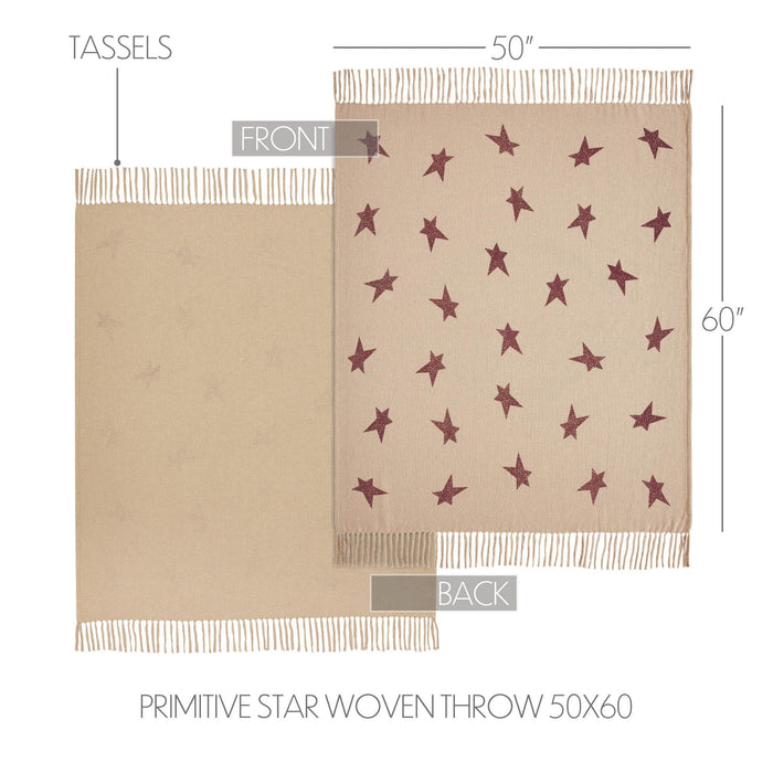 Gable Primitive Star Woven Throw - Primitive Star Quilt Shop