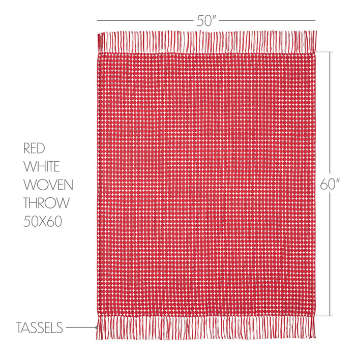 Gallen Red Woven Throw - Primitive Star Quilt Shop