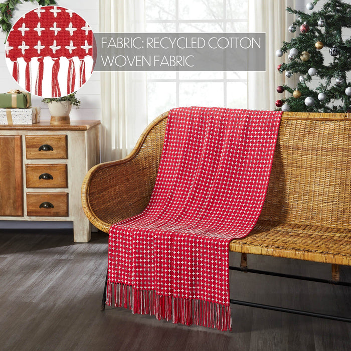Gallen Red Woven Throw - Primitive Star Quilt Shop