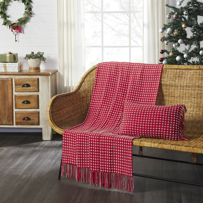 Gallen Red Woven Throw - Primitive Star Quilt Shop