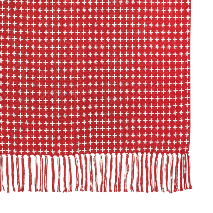 Gallen Red Woven Throw - Primitive Star Quilt Shop