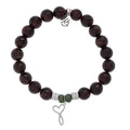 Garnet Stone Bracelet with Infinity Heart Sterling Silver Charm