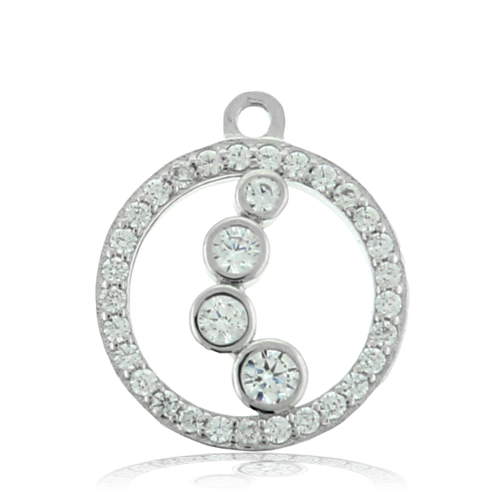 Garnet Stone Bracelet with One Step at a Time Sterling Silver Charm