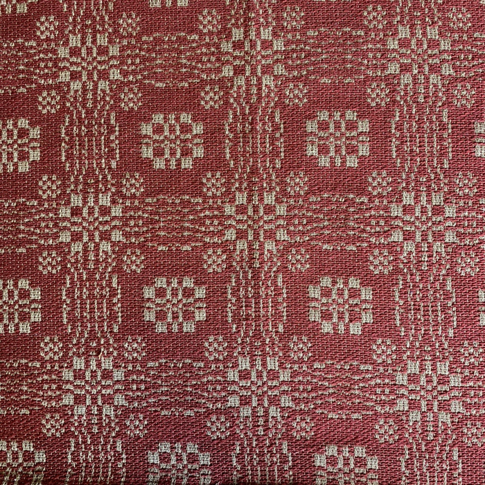 Gettysburg Cranberry and Tan Woven Throw - Primitive Star Quilt Shop