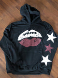 Giant Star Sleeve College Football Sweatshirt - lovekess - clothing