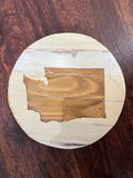 Ginger & The Huth Round Engraved Washington State Decor