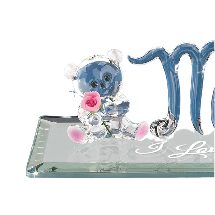 Glass Baron Mom with Bear "I Love You"