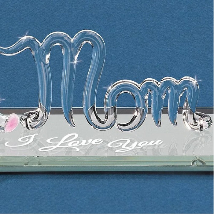 Glass Baron Mom with Bear "I Love You"