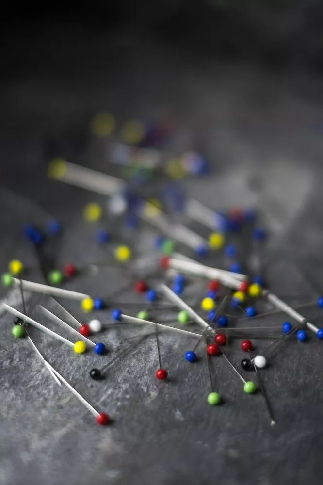 Merchant & Mills Glass Headed Pins in assorted colours for easy fabric marking