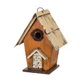 Glitzhome 10.63"H Distressed Wooden Birdhouse
