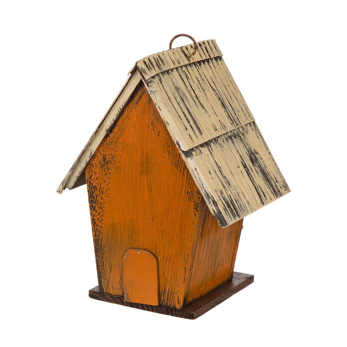 Glitzhome 10.63"H Distressed Wooden Birdhouse