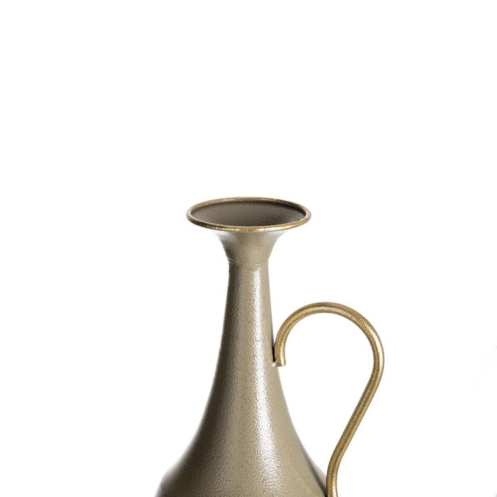 Global/Boho Metal Floor Vase, Set of 2