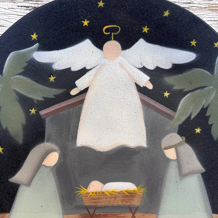 Glory To The Newborn King Nativity Plate - Primitive Star Quilt Shop