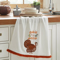 "Gobble Til You Wobble" Tea Towel - Primitive Star Quilt Shop