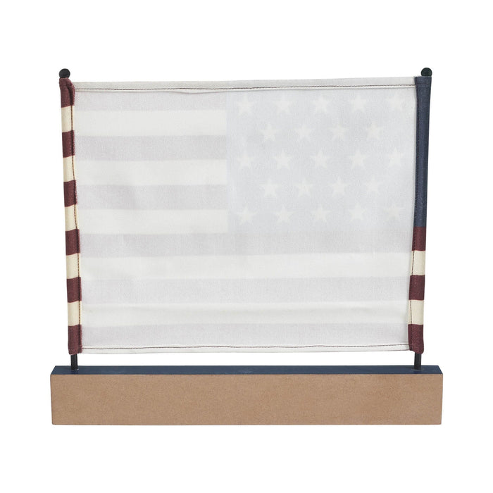 "God Bless America" Canvas Flag Sign 12x14" - Primitive Star Quilt Shop