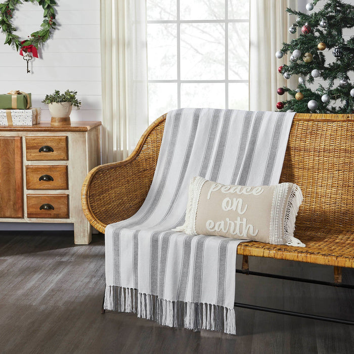 Grace Grain Sack Stripe Woven Throw - Primitive Star Quilt Shop