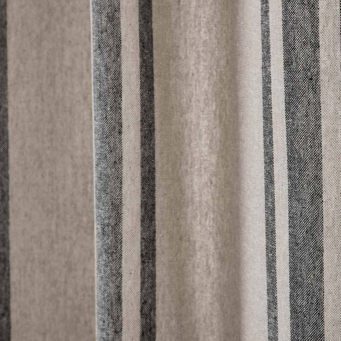 Grain Sack Charcoal Lined Panel Curtains 84" - Primitive Star Quilt Shop