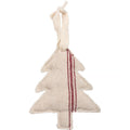 Grain Sack Red Stripe Christmas Tree Ornament - Primitive Star Quilt Shop