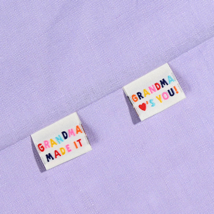 Grandma Made It and Grandma Loves You KATM sewing labels for handmade clothes and DIY sewing projects