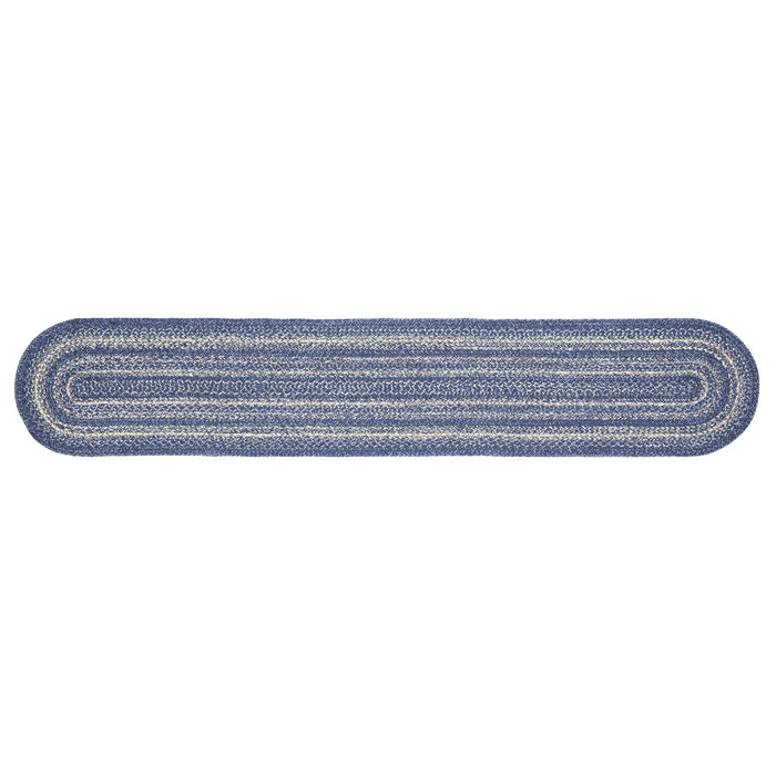 Great Falls Blue Braided Oval Runner 13x72" - Primitive Star Quilt Shop